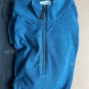 three 1/4  zip casual pullovers